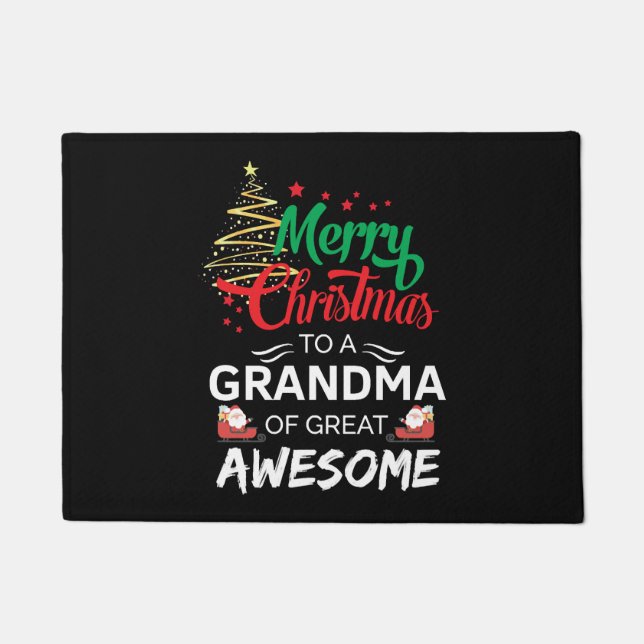Merry Christmas to a Grandma of Great Awesome Fußmatte (Vorderseite)