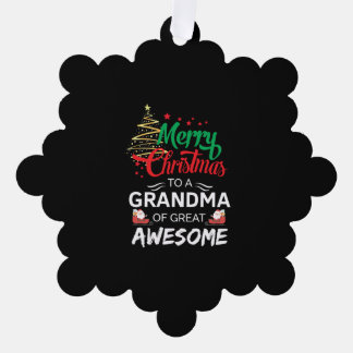 Merry Christmas to a Grandma of Great Awesome Ornament Karte