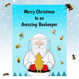 Merry Christmas to an Amazing Beekeeper Feiertagspostkarte