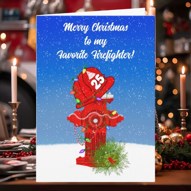Merry Christmas to my Favorite Firefighter Karte (Von Creator hochgeladen)