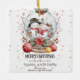 Merry Christmas To The World's Best Grandparents  Keramikornament
