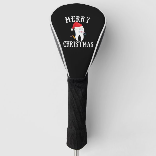 Merry Christmas Tooth Doctor dental Golf Headcover (Vorderseite)