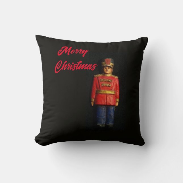 MERRY CHRISTMAS TOY SOLDIER Throw Kissen (Vorderseite)