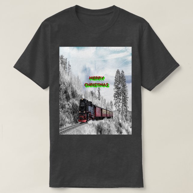 MERRY CHRISTMAS TRAIN T-Shirt (Design vorne)