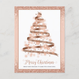 Merry Christmas Tree Corporate Business Logo Feiertagspostkarte