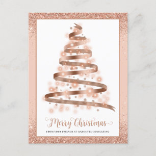 Merry Christmas Tree Corporate Business Logo Feiertagspostkarte