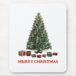 Merry Christmas. Tree (design 1) with gifts Mousepad