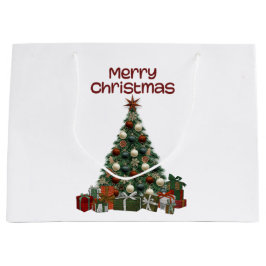 Merry Christmas Tree Gift Bag Große Geschenktüte