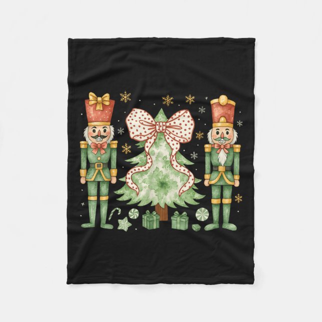 Merry Christmas Tree Nutcracker Ballet Dance Women Fleecedecke (Vorderseite)