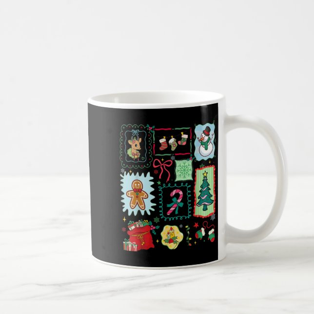 Merry Christmas Tree Santa Gingerbread Coquette Bo Kaffeetasse (Rechts)