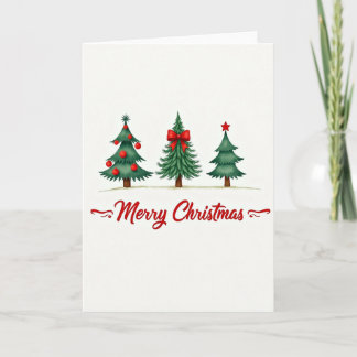 Merry Christmas Trees Card Karte
