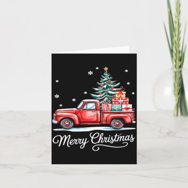 Merry Christmas Truck Funny Tree Essential  Karte (Vorderseite)