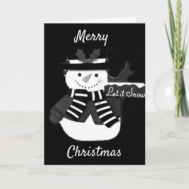 MERRY CHRISTMAS UND EIN GLÜCKLICHES NEUES JAHR KARTE (Vorderseite)