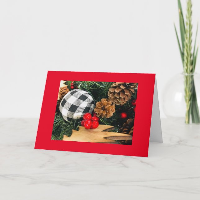 **MERRY CHRISTMAS** und "EIN SEHR GLÜCKLICHES NEUE Karte (Vorderseite)