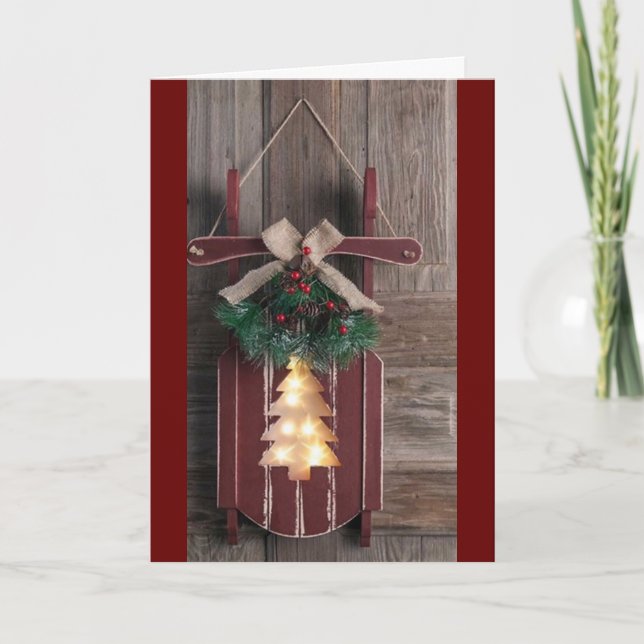 MERRY CHRISTMAS UND EIN SEHR GLÜCKLICHES NEUES JAH KARTE (Vorderseite)