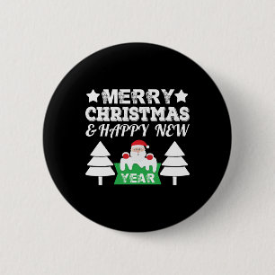 Merry Christmas und Happy New Year Christmas Button