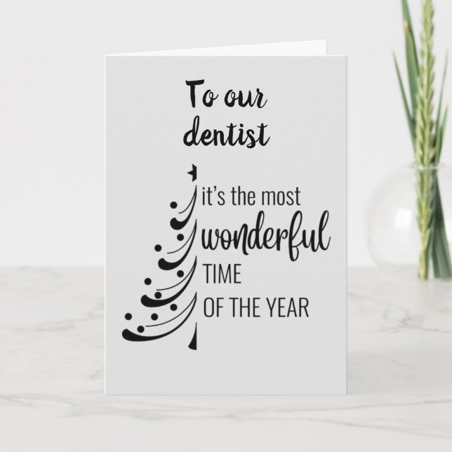 MERRY CHRISTMAS **UNSER LIEBLINGSDENTIST FEIERTAGSKARTE (Vorderseite)