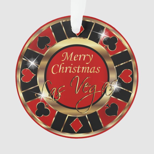 Merry Christmas Vegas Ornament (Vorderseite)