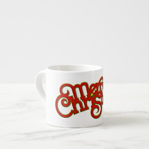 MERRY CHRISTMAS - Vintage Weihnachtsentwürfe Espressotasse