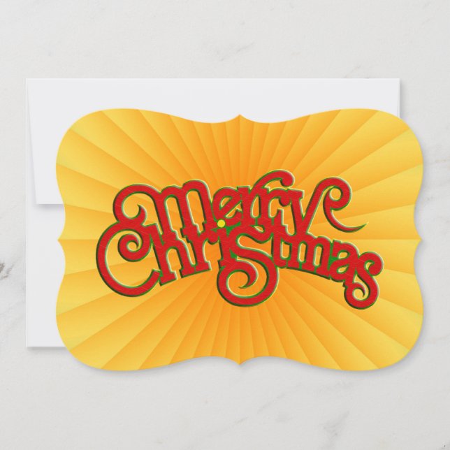 MERRY CHRISTMAS - Vintage Weihnachtsentwürfe Feiertagskarte (Vorderseite)