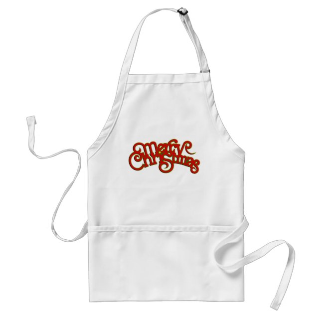 MERRY CHRISTMAS - Vintage Weihnachtsentwürfe Schürze (Vorne)