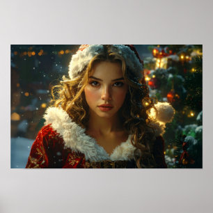 MERRY CHRISTMAS von Santa Girl Poster