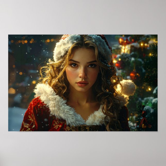 MERRY CHRISTMAS von Santa Girl Poster (Vorne)