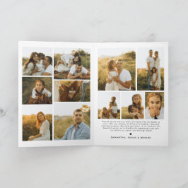 Merry Christmas Whimsical Script  Family 12 Photos Feiertagskarte