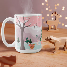Merry Christmas Winter Wonderland Woodland Animals Kaffeetasse
