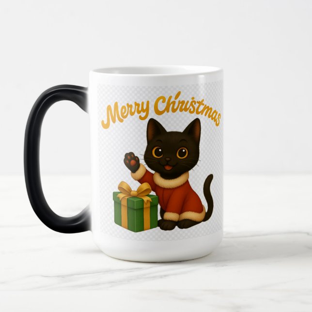 Merry Christmas with Emi the Black Cat Verwandlungstasse (Links)