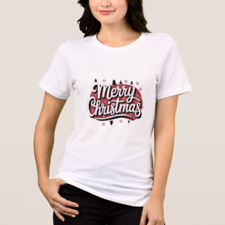 Merry Christmas with Snowflakes - T-Shirt-Festival Tri-Blend Shirt