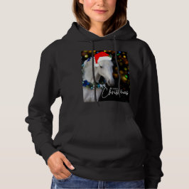 Merry Christmas with white horse Hoodie