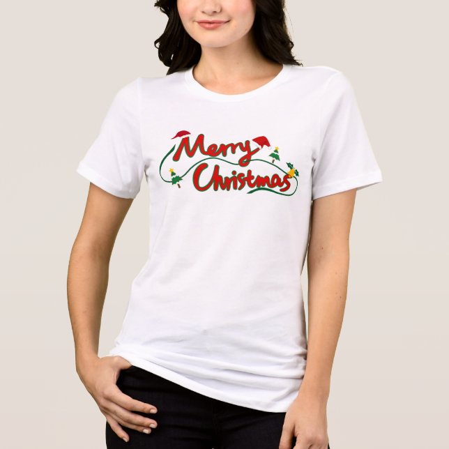 Merry Christmas Women’s T-Shirt Tri-Blend Shirt (Vorderseite)
