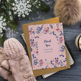 Merry Christmas Woodland Friends in Winter Forest Dankeskarte