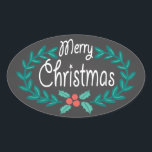 MERRY CHRISTMAS WREATH CHALKBOARD STICKERS<br><div class="desc">MERRY CHRISTMAS: Helle und fröhliche Kalkbrett im ovalen Stil Weihnachtsaufkleber mit lässigen handgezeichnet Typografie und farbenfrohen Heilige und Lorbeerblumenkranz. Das familienfreundliche Design eignet sich hervorragend für Kinder, Lehrer und Erwachsene mit jugendlichem Herzschlag. Kann auch als dekorative Umschlag Aufkleber oder einzigartige Geschenketiketten verwendet werden. Zeitgenössische, klassische, moderne und stilvolle Art und...</div>