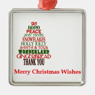"MERRY CHRISTMAS WÜNSCHT SICH FÜR EINE CHRISTMAS ORNAMENT AUS METALL