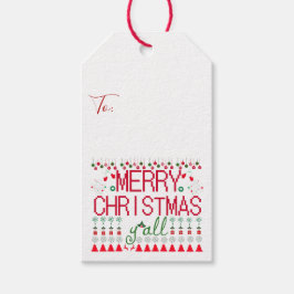 Merry Christmas y'all Ugly Sweater design Geschenkanhänger