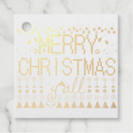 Merry Christmas Y'all Ugly Sweater Geschenkanhänger