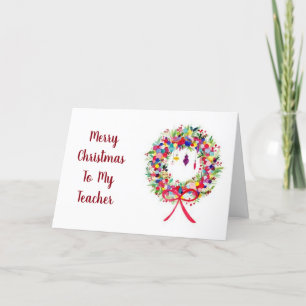 **MERRY CHRISTMAS** zu MEIN **LEHRER** Feiertagskarte
