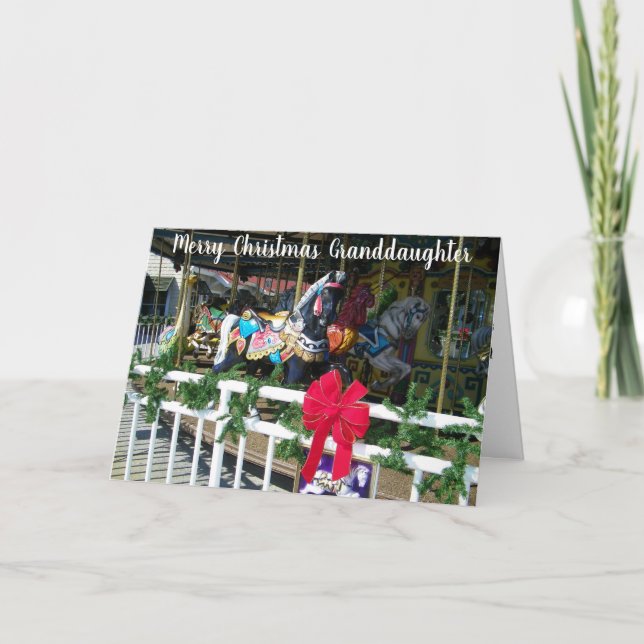MERRY CHRISTMAS ZU UNSEREN ***GRANDAUGHTER*** FEIERTAGSKARTE (Vorderseite)