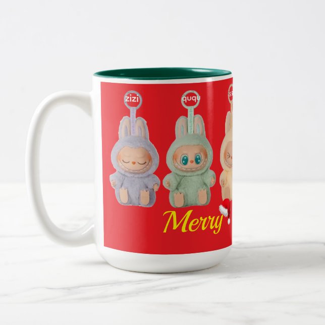 Merry Christmas Zweifarbige Tasse (Links)