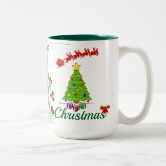 Merry Christmas Zweifarbige Tasse