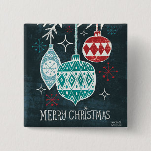 Merry Christmastime Ornaments Button
