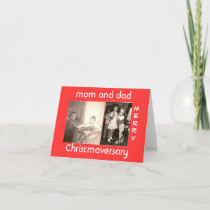 Merry Christmaversary Feiertagskarte