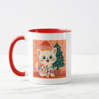 Merry Christmeows! Cat Tasse
