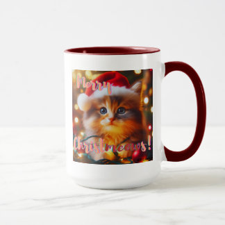 Merry Christmeows! Cat Tasse