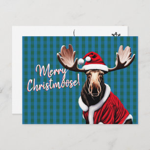 Merry Christmoose Feiertagspostkarte