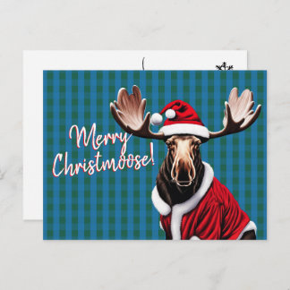 Merry Christmoose Feiertagspostkarte