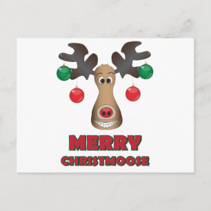 Merry Christmoose! Feiertagspostkarte