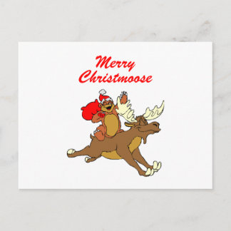Merry Christmoose Feiertagspostkarte